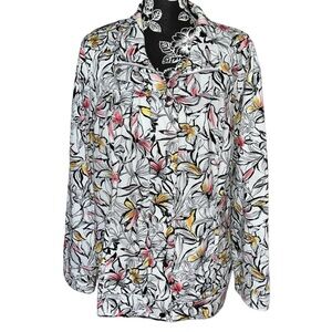Christopher & Banks Floral Shirt Jacket